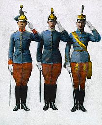 Three Saluting Soldiers